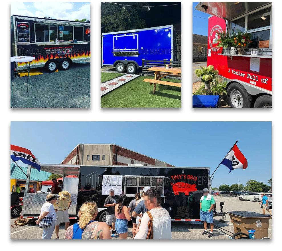 Allbetter Coffee Truck Shop Small Kitchen Mobile Hot Dog Food Trailer with Equipment Mobile Burger Food Truck for Sale in USA