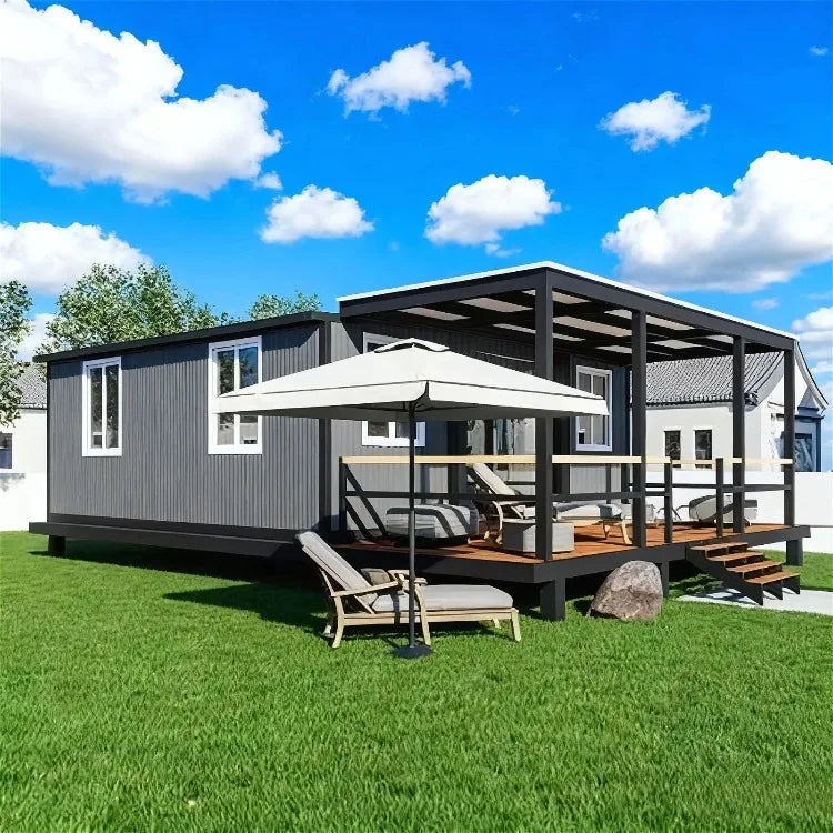 2 Story Duplex Luxury Village Expandable Container House 2-5 Bedrooms Mobile Modular Tiny Home with Kitchen Bathroom