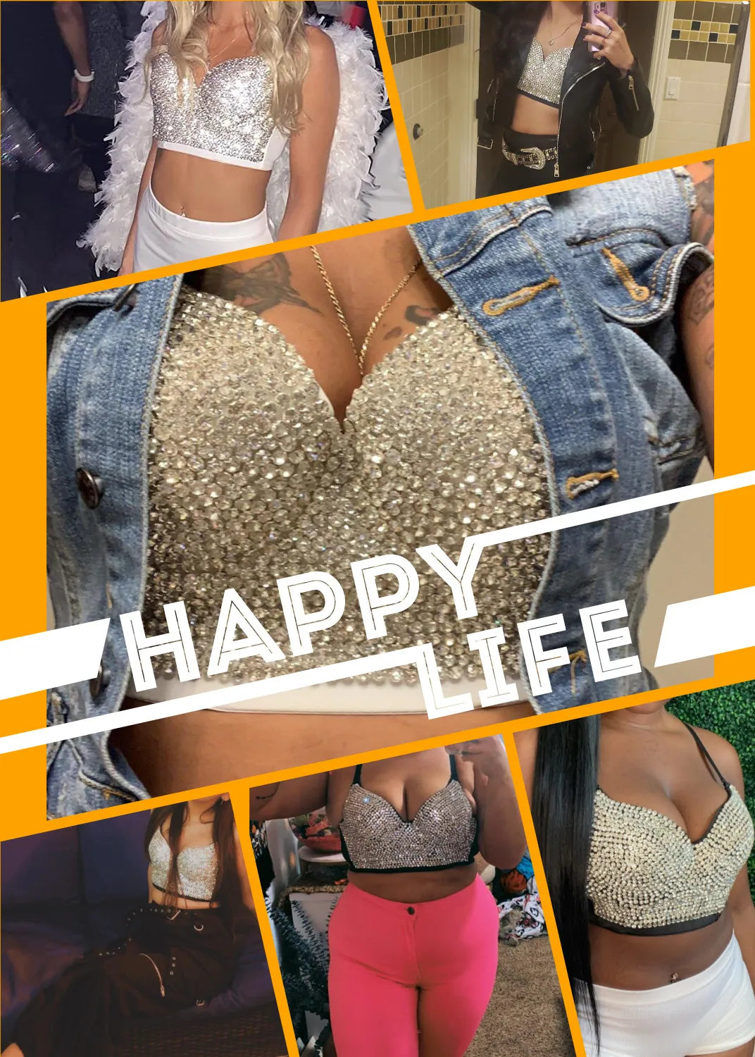 Sparkling Rhinestone Women Corset Top High-end Party Underbust Corsets Festival Steampunk Bustier Sexy Push Up Bra Lingerie