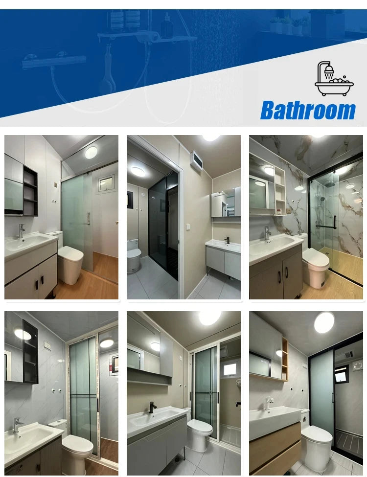 2 Story Duplex Luxury Village Expandable Container House 2-5 Bedrooms Mobile Modular Tiny Home with Kitchen Bathroom