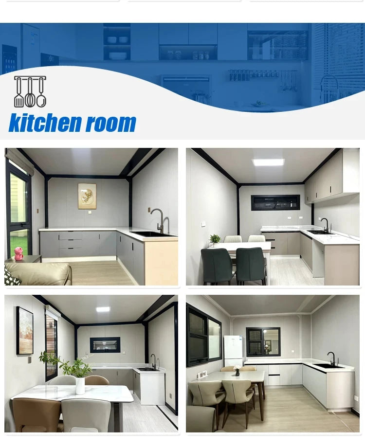 2 Story Duplex Luxury Village Expandable Container House 2-5 Bedrooms Mobile Modular Tiny Home with Kitchen Bathroom