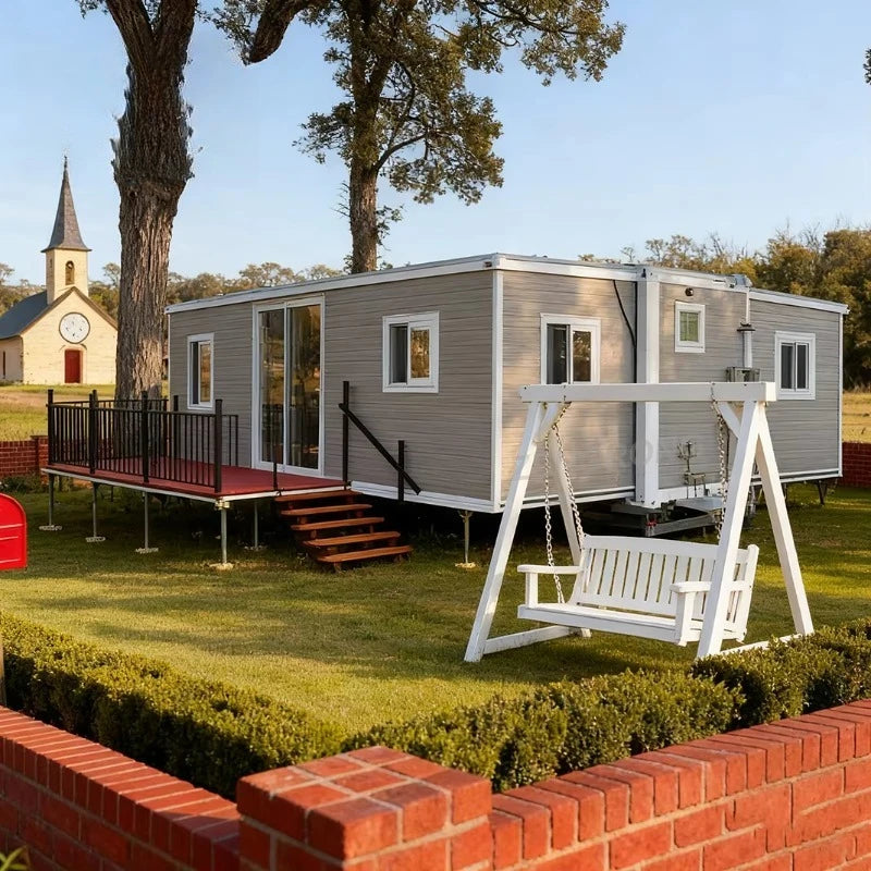2 Story Duplex Luxury Village Expandable Container House 2-5 Bedrooms Mobile Modular Tiny Home with Kitchen Bathroom