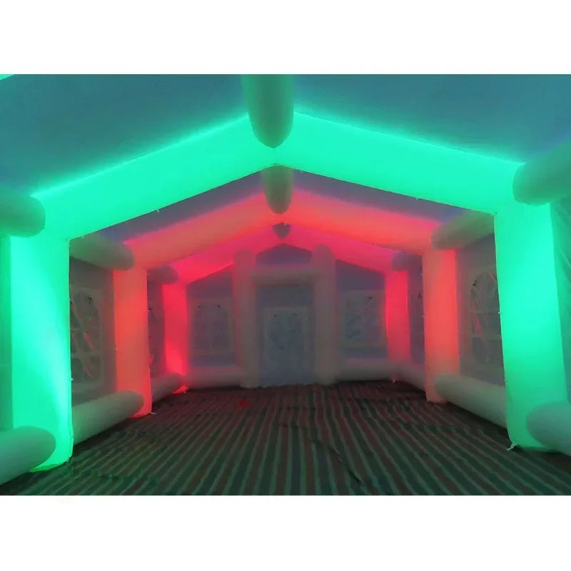 Portable White Tent Inflatable Wedding Tent inflatable Party House Event  with Colorful LED Light For Sale Free air shipping