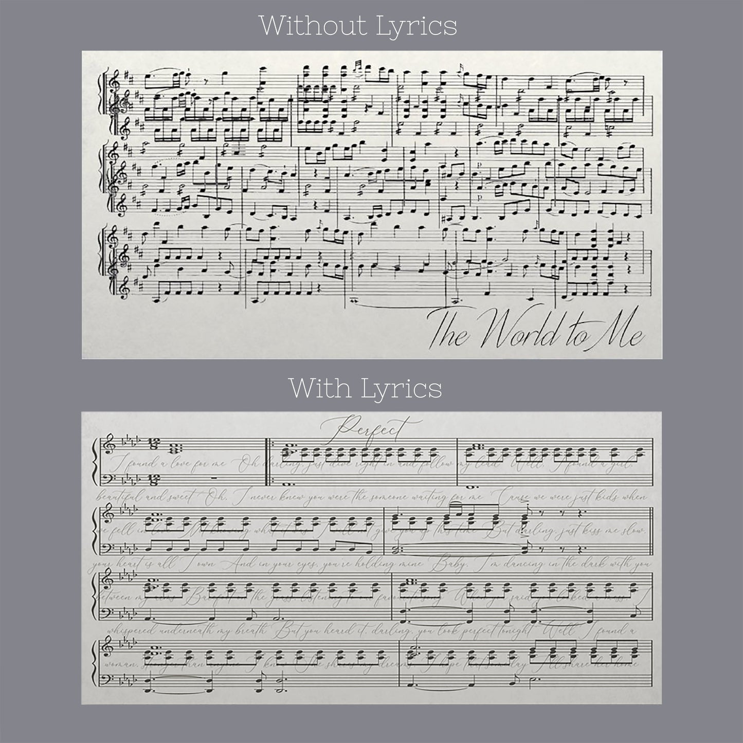 First Dance Lyrics On Canvas - Custom Made With Your Wedding Song
